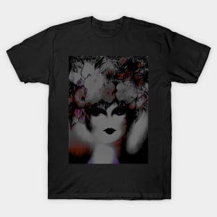 floral flowers face T-Shirt